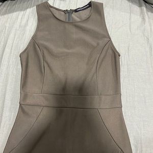 Olive green midi dress